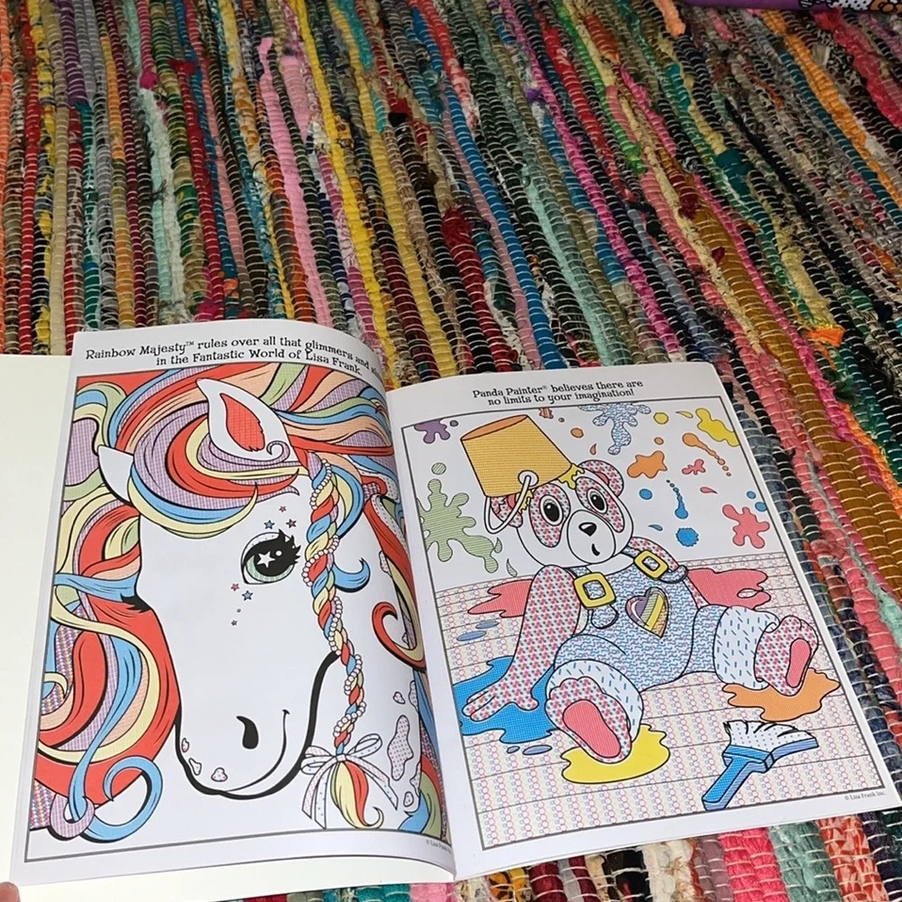 Lisa Frank notebook journal diary paint with water bundle lot art rainbow new